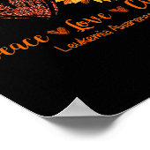 Poster Peace Love Cure Leukemia (Coin)