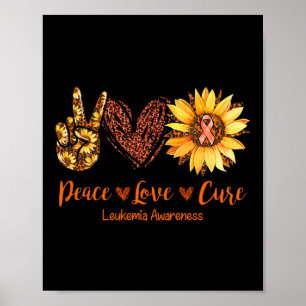 Poster Peace Love Cure Leukemia