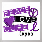 Poster Peace Love Cure Lupus (Devant)