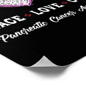 Poster Peace Love cure Pancreatic cancer aware (Coin)