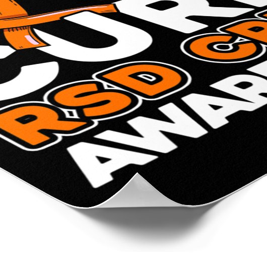 Poster Peace Love Cure Rsd Crps Sensibilisation (Coin)