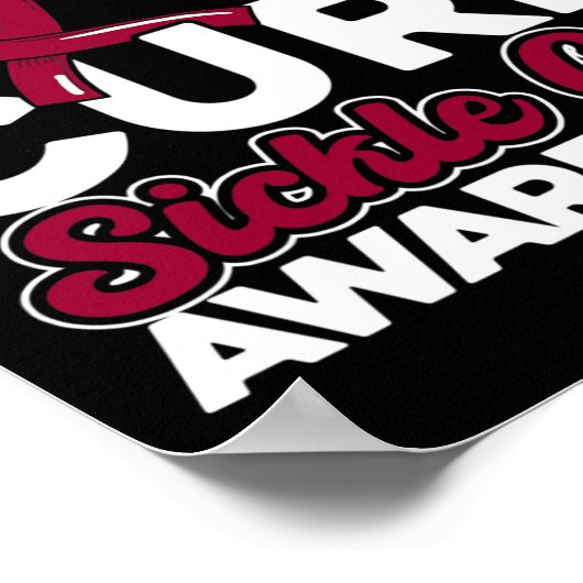 Poster Peace Love Cure Sickle Cell Awareness 1 (Coin)