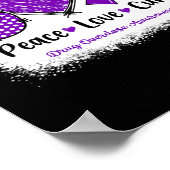 Poster Peace Love Cure Toxicomanie Sensibilisation Rib po (Coin)