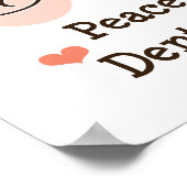 Poster Peace Love Dental Hygiene (Coin)