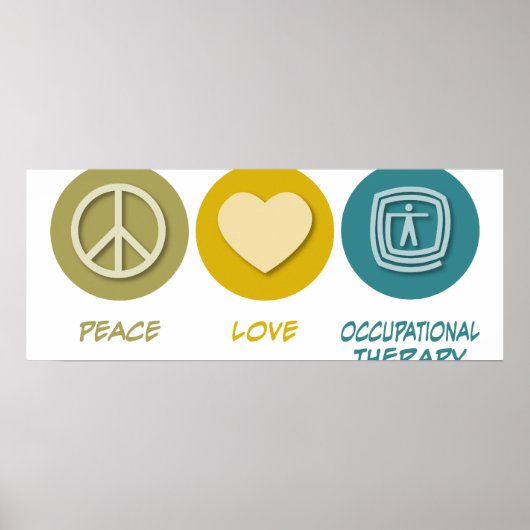 Poster Peace Love ergothérapie (Devant)