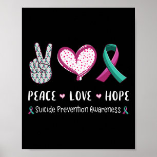 Poster Peace Love espère la sensibilisation à la préventi