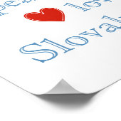 Poster Peace Love et Slovaquie (Coin)