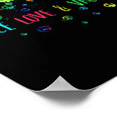 Poster Peace Love et Vacciné Tie Dye (Coin)