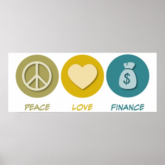 Poster Peace Love Finance (Devant)
