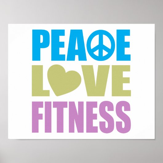 Poster Peace Love Fitness (Devant)