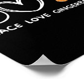 Poster Peace, Love Gingerbread Retro Gingerbread Lover (Coin)