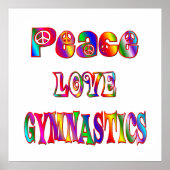 Poster Peace Love Gymnastique (Devant)