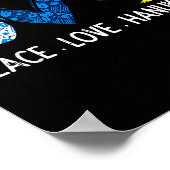 Poster Peace Love Hanukkah Retro Chanukah Jewish Men Wome (Coin)