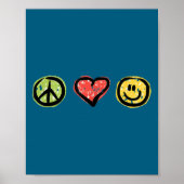 Poster Peace Love Hapness Insrational Hipe Gift  (Devant)