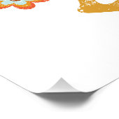 Poster Peace & Love - Hippie Peace Sign With Flowers (Coin)