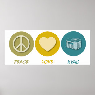 Poster Peace Love HVAC