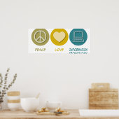 Poster Peace Love Informatique (Cuisine)