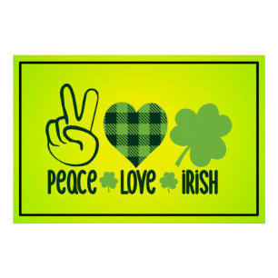 Poster Peace Love Irish-60682