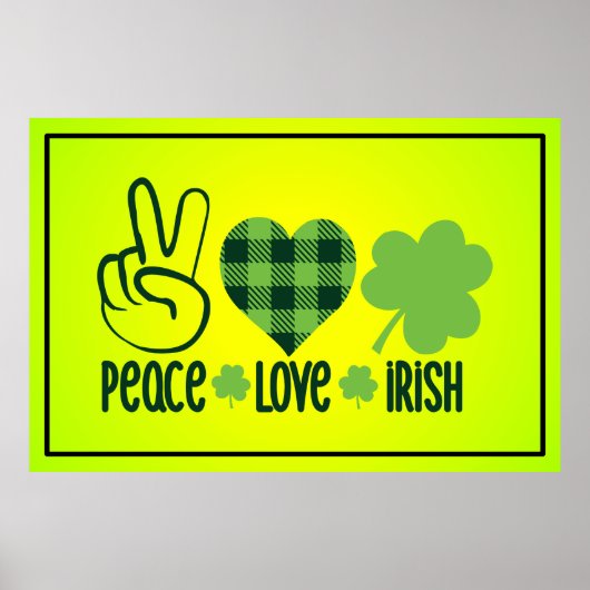 Poster Peace Love Irish-60682 (Devant)