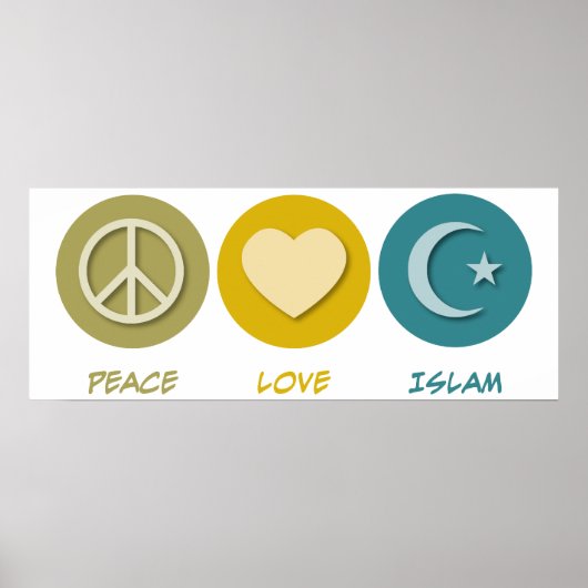 Poster Peace Love Islam (Devant)