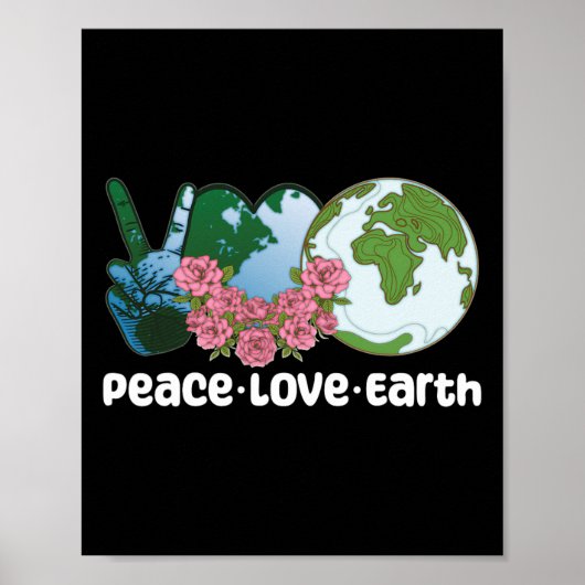Poster Peace Love Jour des terres 1 (Devant)