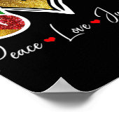 Poster Peace Love Junetten Black Pride Freedom 4th Of J (Coin)