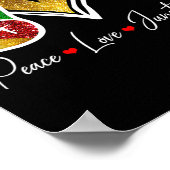 Poster Peace Love Junetten Black Pride Freedom 4th Of J (Coin)