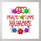 Poster Peace Love Karaoke (Devant)