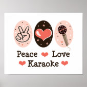 Poster Peace Love Karaoke (Devant)
