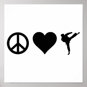 Poster Peace Love Karate
