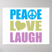Poster Peace Love Laugh (Devant)