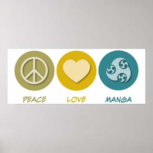 Poster Peace Love Manga (Devant)
