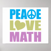 Poster Peace Love Math (Devant)