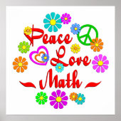 Poster Peace Love Math (Devant)