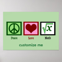 Peace Love Math Custom