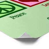 Poster Peace Love Math Custom (Coin)