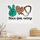 Poster Peace Love Nuring (Cuisine)