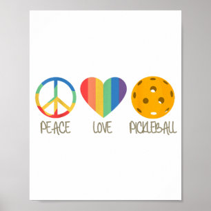 Poster Peace Love Pickleball