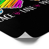 Poster Peace Love Pre-K Autism Aware - 100 days smart (Coin)