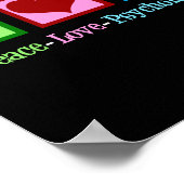 Poster Peace Love Psychology Cute Psychologist  (Coin)