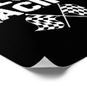 Poster Peace Love Racing Coeur Race Car Lover (Coin)