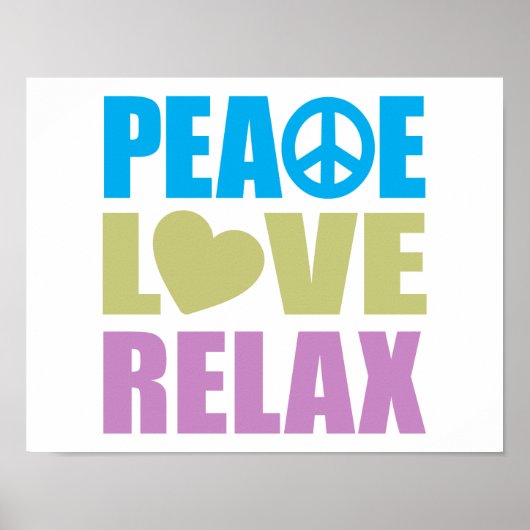 Poster Peace Love Relax (Devant)