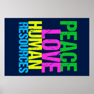 Poster Peace Love Ressources humaines
