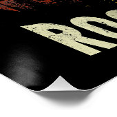 Poster Peace Love & Rock & Roll Guitare Player Guitariste (Coin)