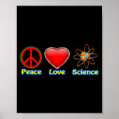 Poster Peace Love Science  (Devant)