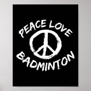Poster Peace Love Shuttle Dit En Mode Paix Love Badmin