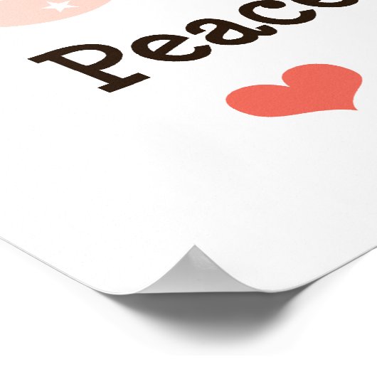 Poster Peace Love Soccer (Coin)