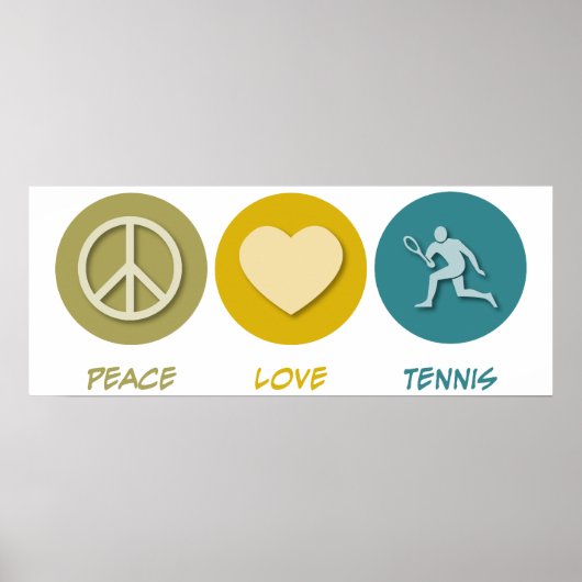 Poster Peace Love Tennis (Devant)