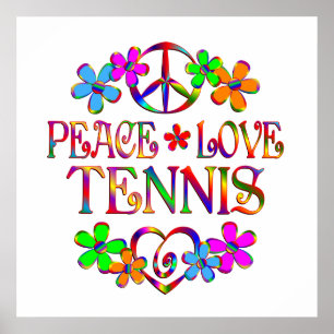 Poster Peace Love Tennis