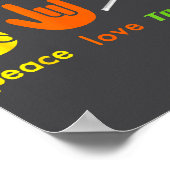 Poster Peace Love Tennis Funny Tennis Lovers Hand Sign De (Coin)